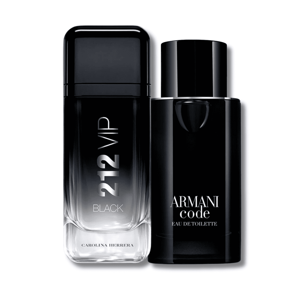 Luxury Men’s Duo – C. Herrera 212 VIP Black & G. Armani Code 100ml (Exclusive Fragrance Set)